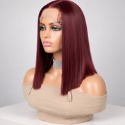Riri Burgundy Lace Front 16" Wig (human blend)