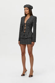 Suiting Checkered Mini Skirt