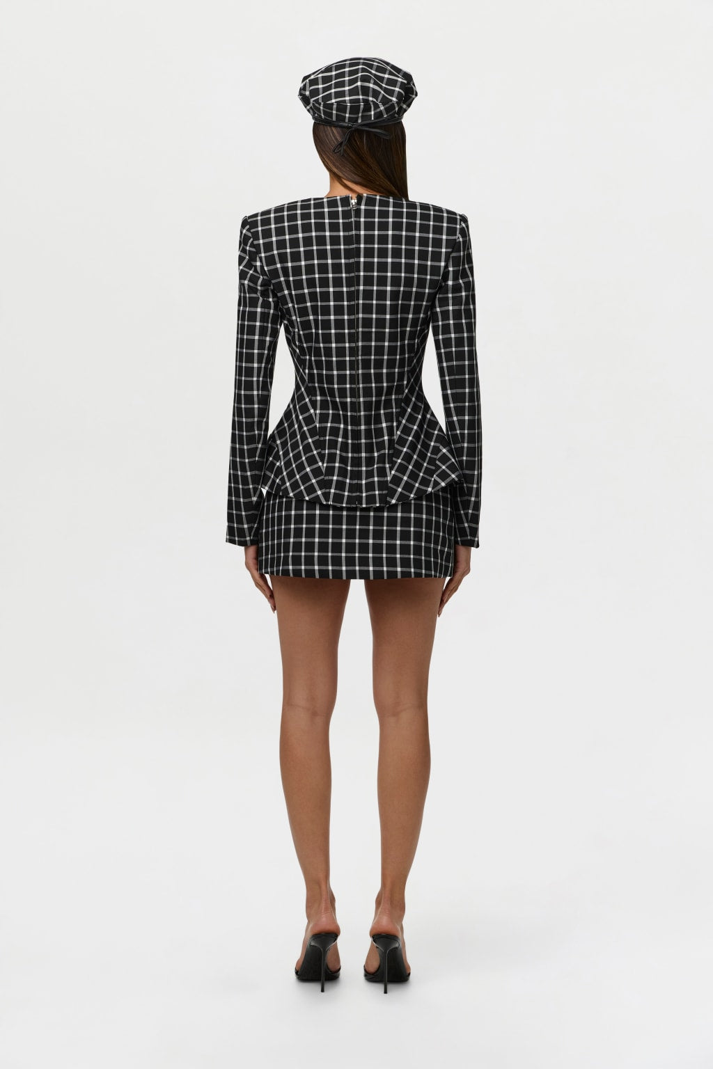 Suiting Checkered Mini Skirt
