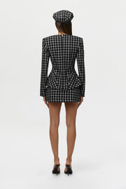 Suiting Checkered Mini Skirt